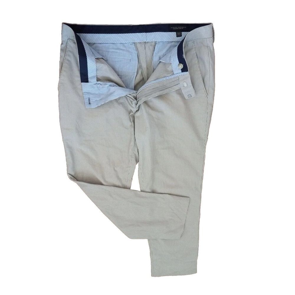 Banana Republic Women's 34/32 Slim Fit Office Pants Inseam 26 Stripes Biege